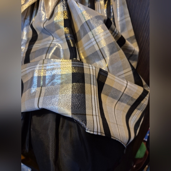 Iris & Ivy Black Sequin and Gold Plaid Kids Dress - Picture 10 of 10